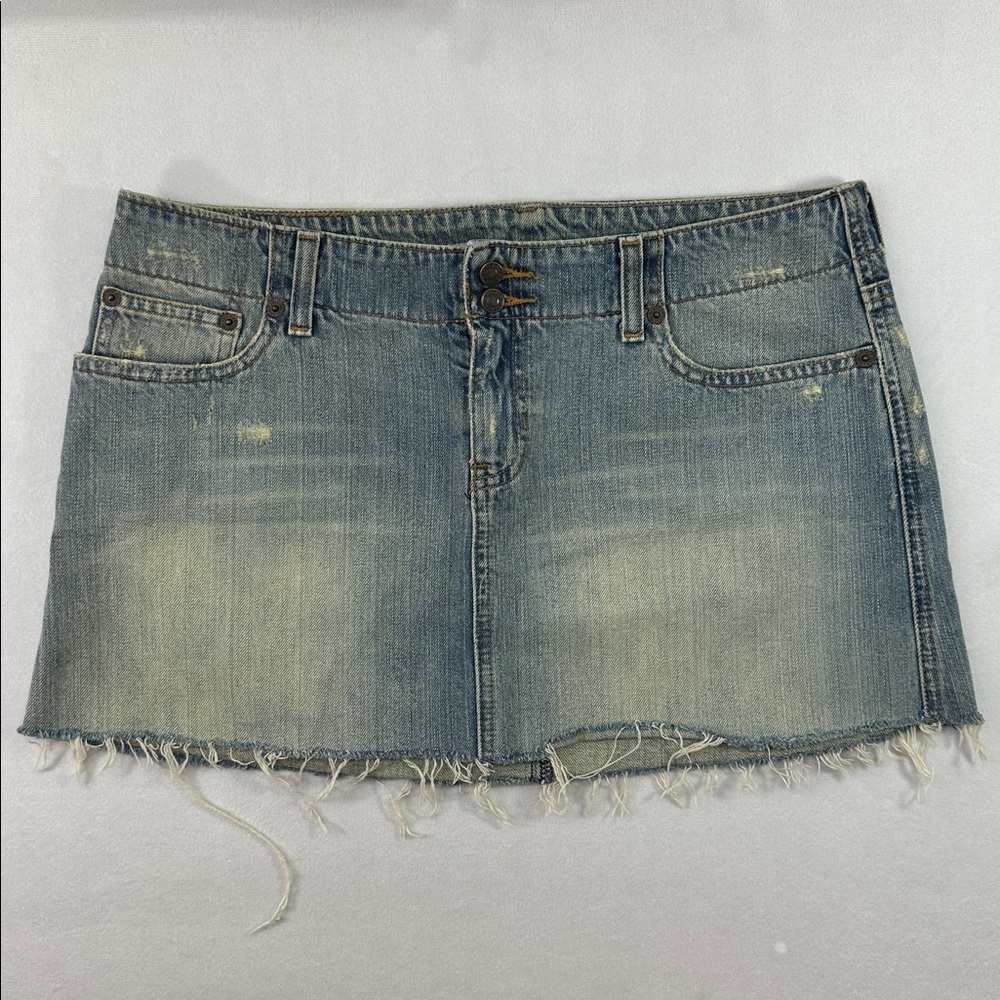 Vintage Abercrombie & Fitch Distressed Frayed Hem Mini Authentic Quality Skirt